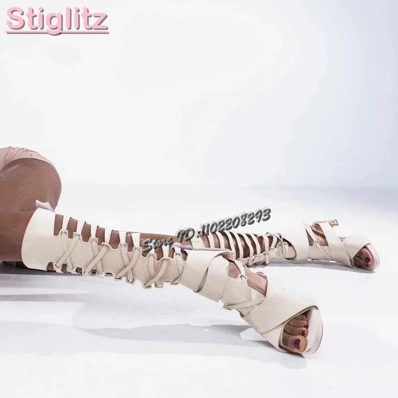 Retro Cross-tied Roman Sandals - огляд і ціна Sandal Strappy Heeled