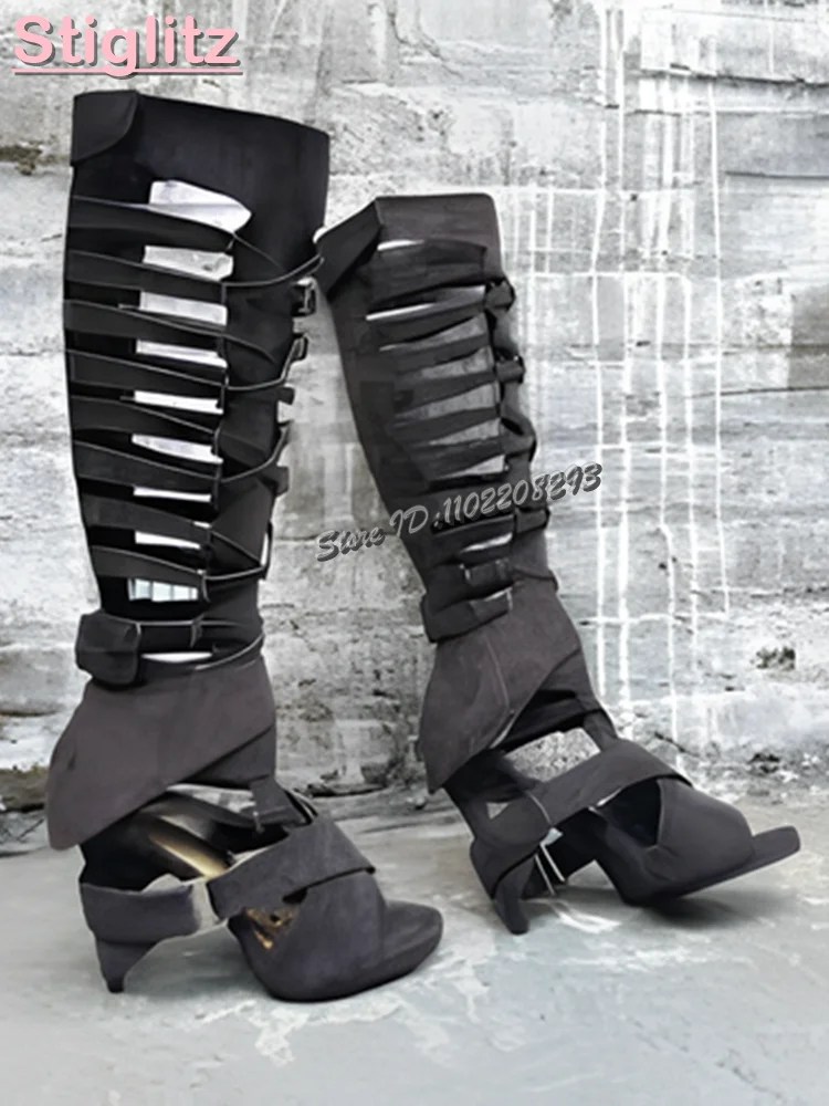 Retro Cross-tied Roman Sandals - огляд і ціна Sandal Strappy Heeled
