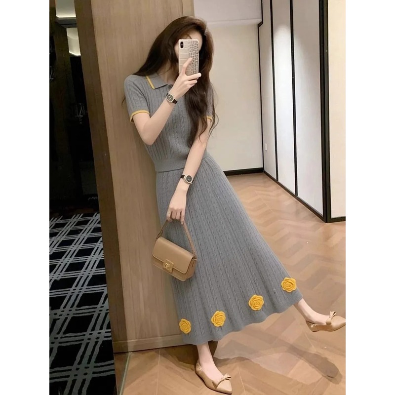 Women's Floral Knit Two Piece  - огляд і ціна Midi Skirt Floral