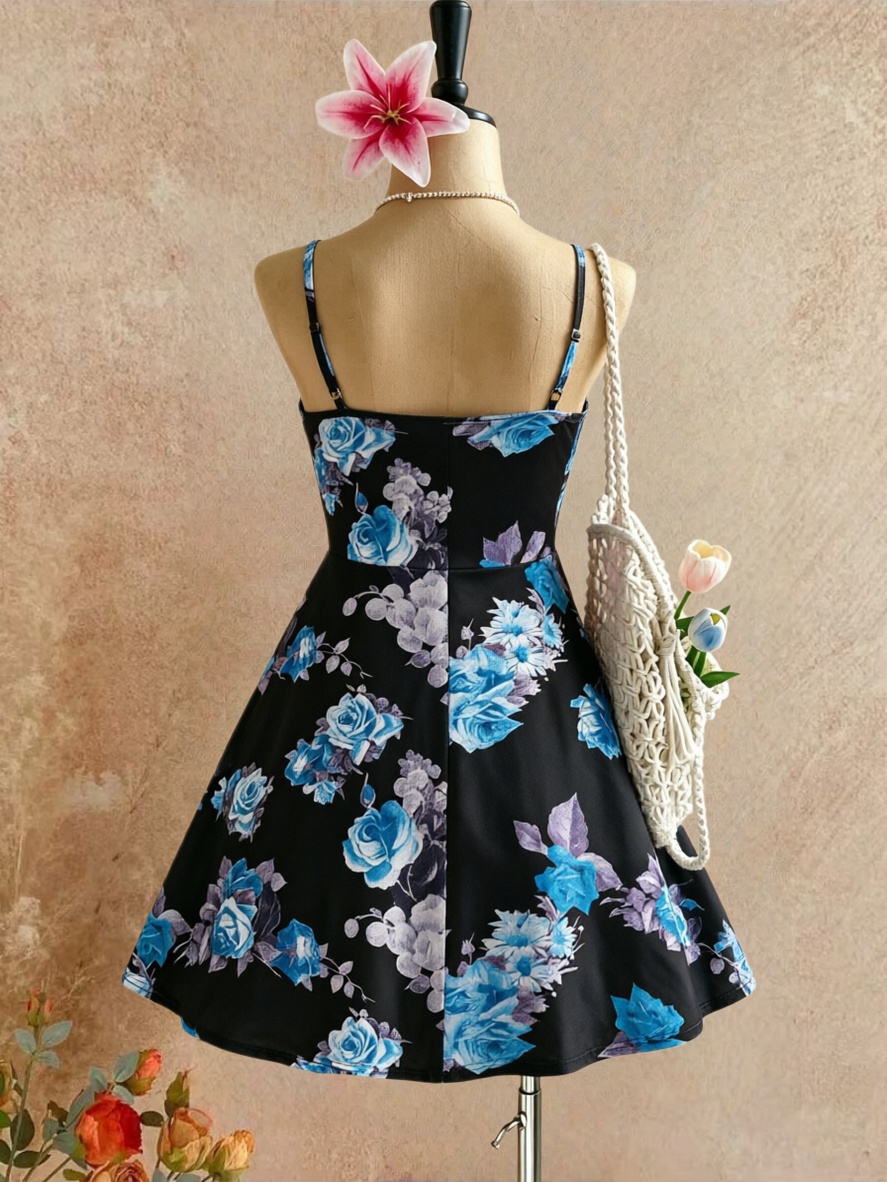Plus Size Women Spaghetti Stra - огляд і ціна Romper Floral Print