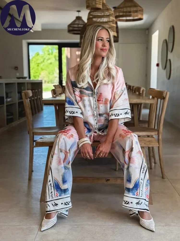 2 Pieces Set for Woman Summer  - огляд і ціна Linen Pant Wide
