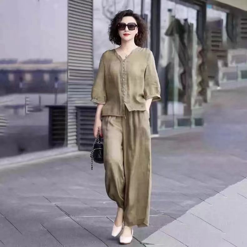 Cotton and Linen Women's Set 2 - огляд і ціна Linen Pant Wide
