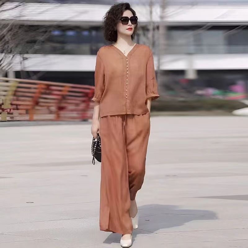Cotton and Linen Women's Set 2 - огляд і ціна Linen Pant Wide