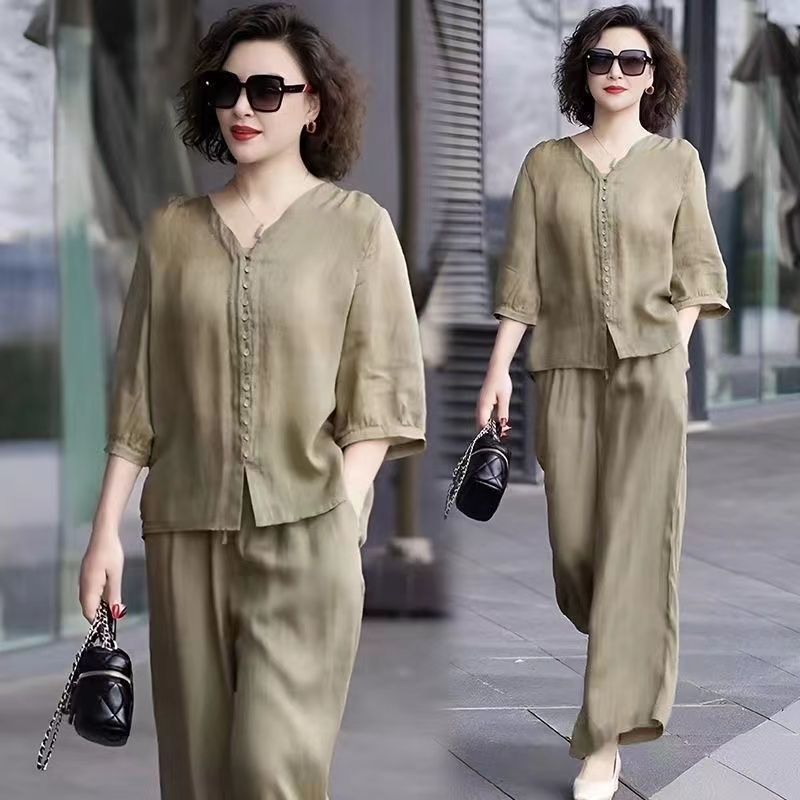 Cotton and Linen Women's Set 2 - огляд і ціна Linen Pant Wide