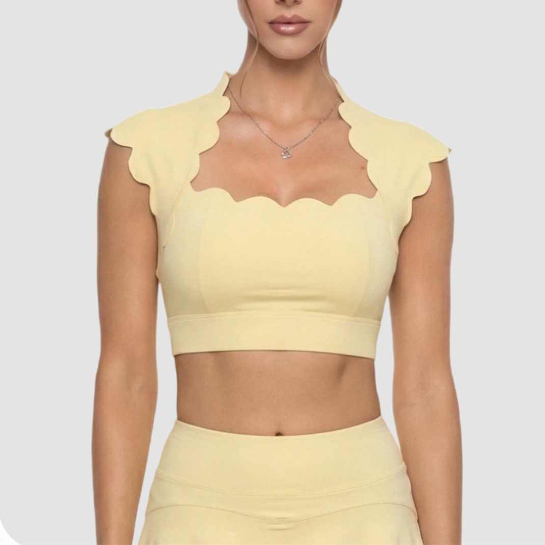 Pad Wavy Women Sports Vest Yog - огляд і ціна Crop Top Crochet