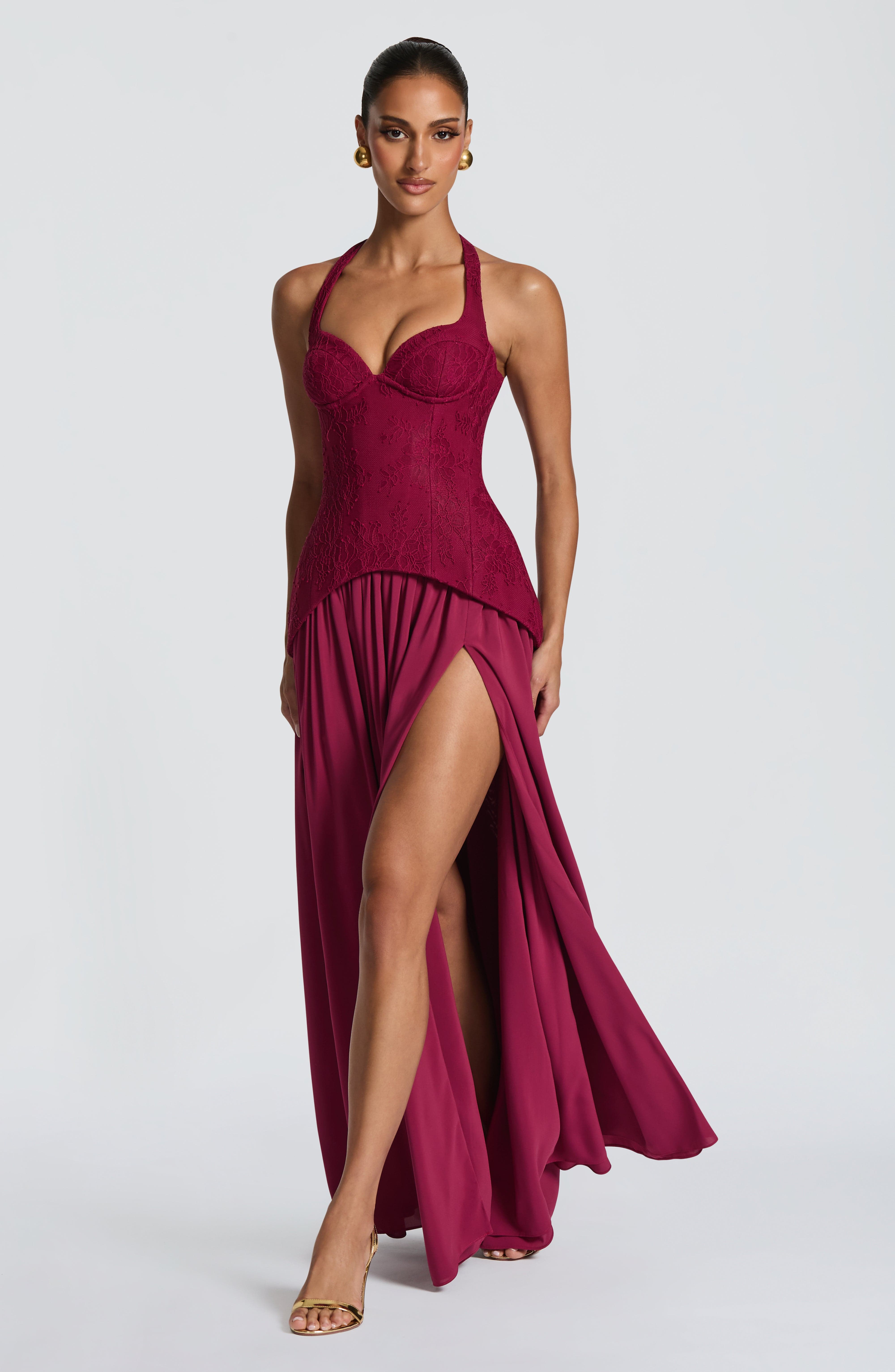 Backless Lace Corset Maxi Dres - огляд і ціна Maxi Dress Halter
