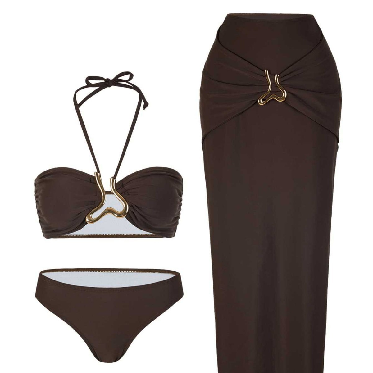 Women Sleeveless Tankini Bikin - огляд і ціна Swimsuit Bikini Ruched