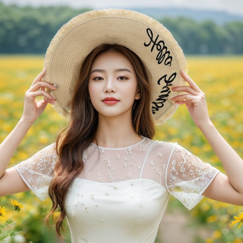 1pc Summer Floppy Beach Hats f - огляд і ціна Hat Floppy Wide