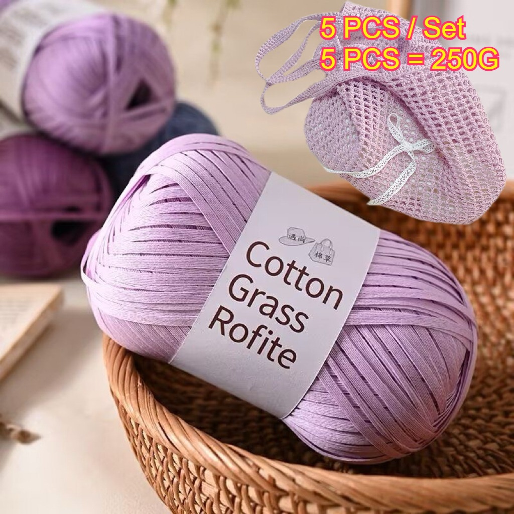 5PCS 250g Raffia Paper Rope Kn - огляд і ціна Crochet Bag Raffia