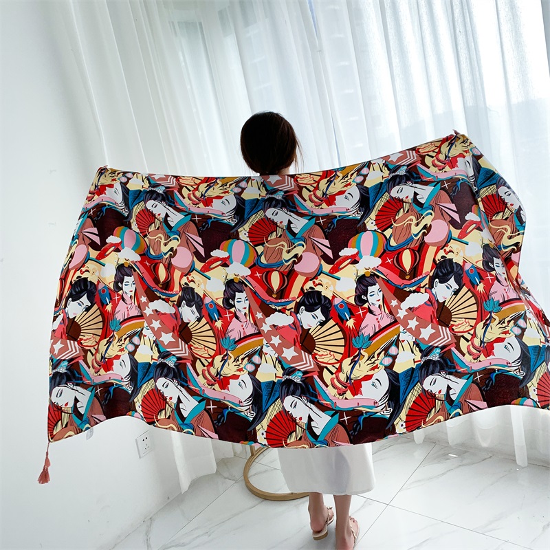 90x185cm Cotton Linen Print Su - огляд і ціна Linen Dress Wrap