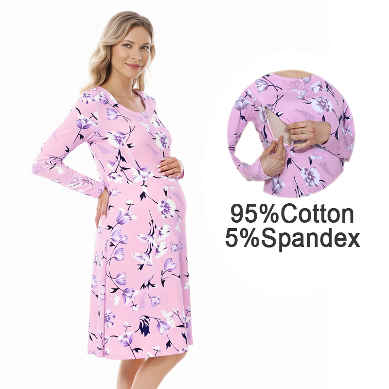 Floral Nursing Maternity Dress - огляд і ціна Midi Skirt Floral